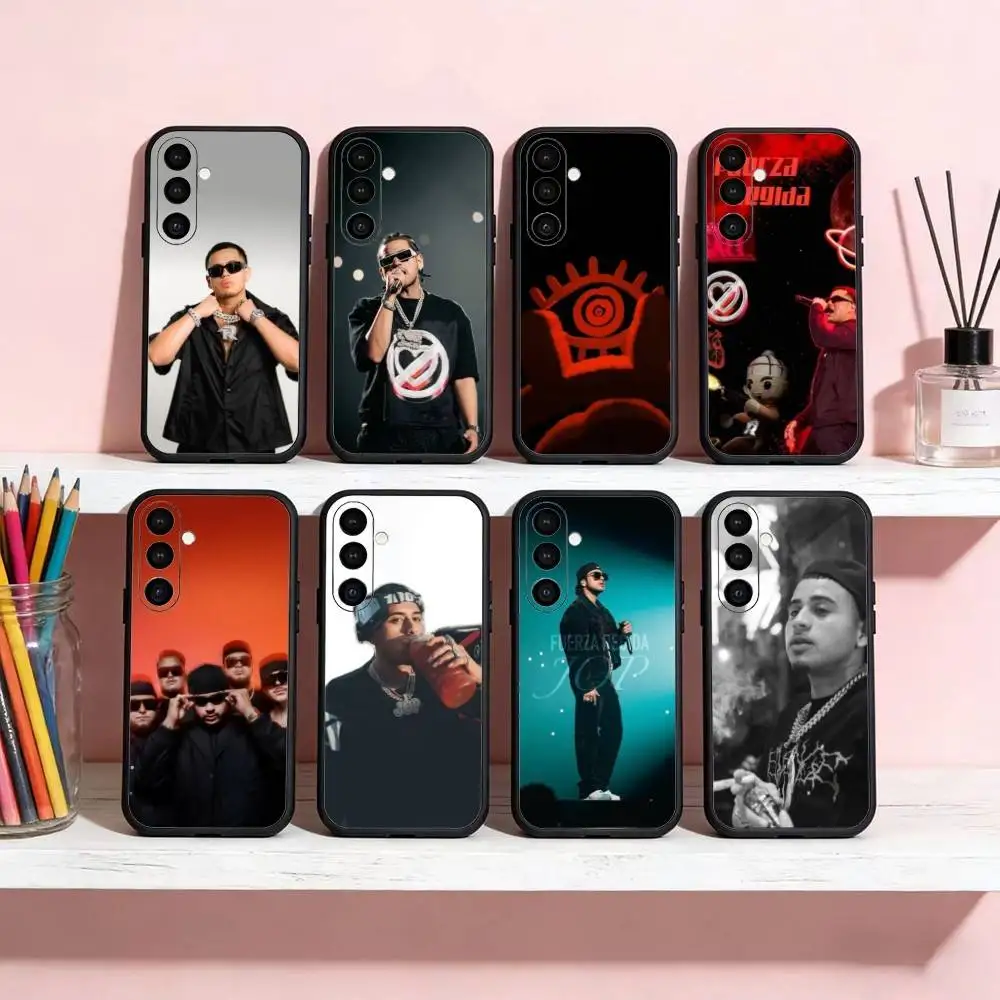 

Rapper JOP F-Fuerza Regida Phone Case For Samsung Galaxy A13,21s,22,31,32,52,53,71,72,73,Soft Black Cover
