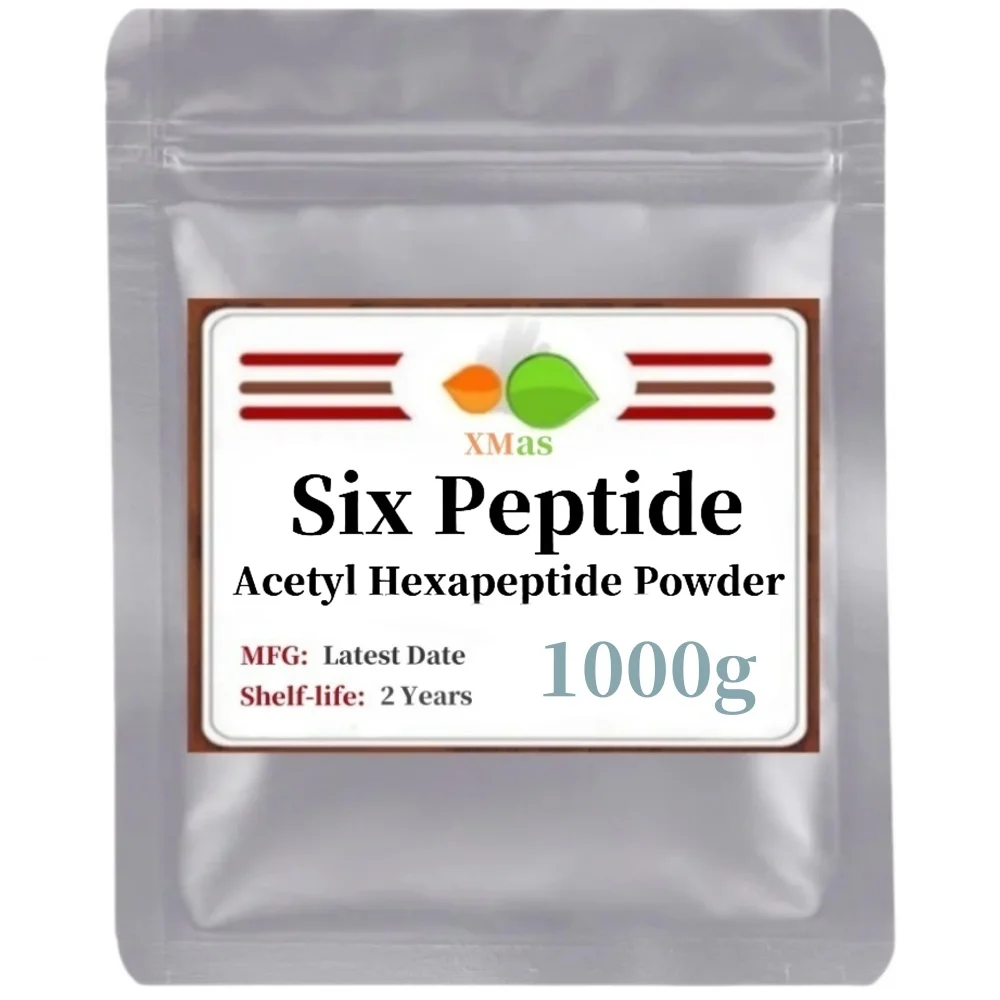 Poudre de six peptides, acétyl hexapeptide, anti-rides, anti-âge, cosmétique brut, bricolage fait à la main, faites votre propre solution