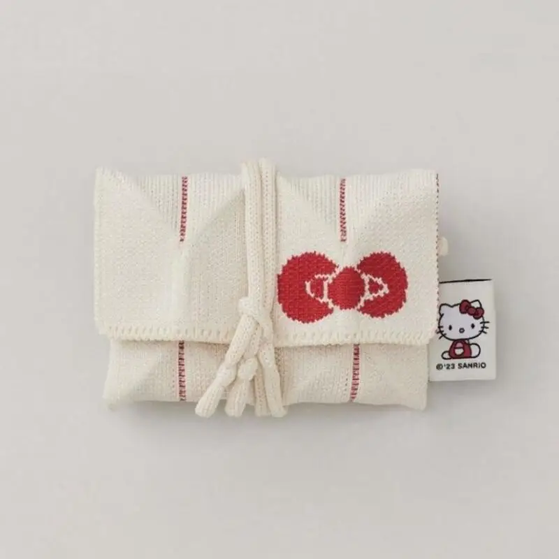 

Sanrio New Card Bag Kawaii Hello Kitty Small Card Bag Decorate Exquisite Bow All-Match Hold In Hand Packet Pleated Bag Cute Bag