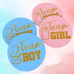 24pcs Sexo Revelar Adesivo Team Boy E Team Girl Adesivos Sexo Revelar Decorações Do Partido Baby Shower