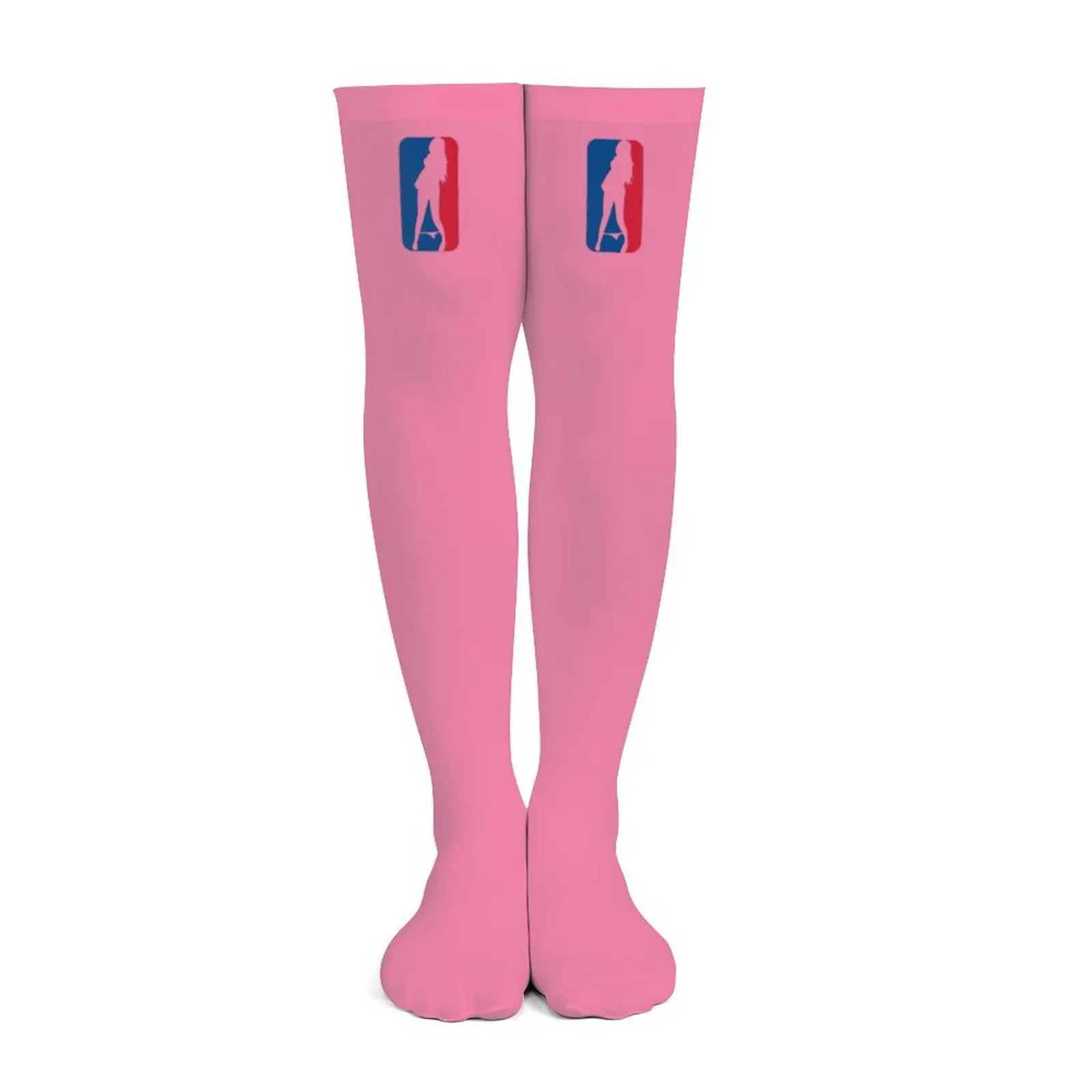 Custom knee high socks with silhouette logo for girls thigh socks for women, fashionable long stockings role-playing party socks