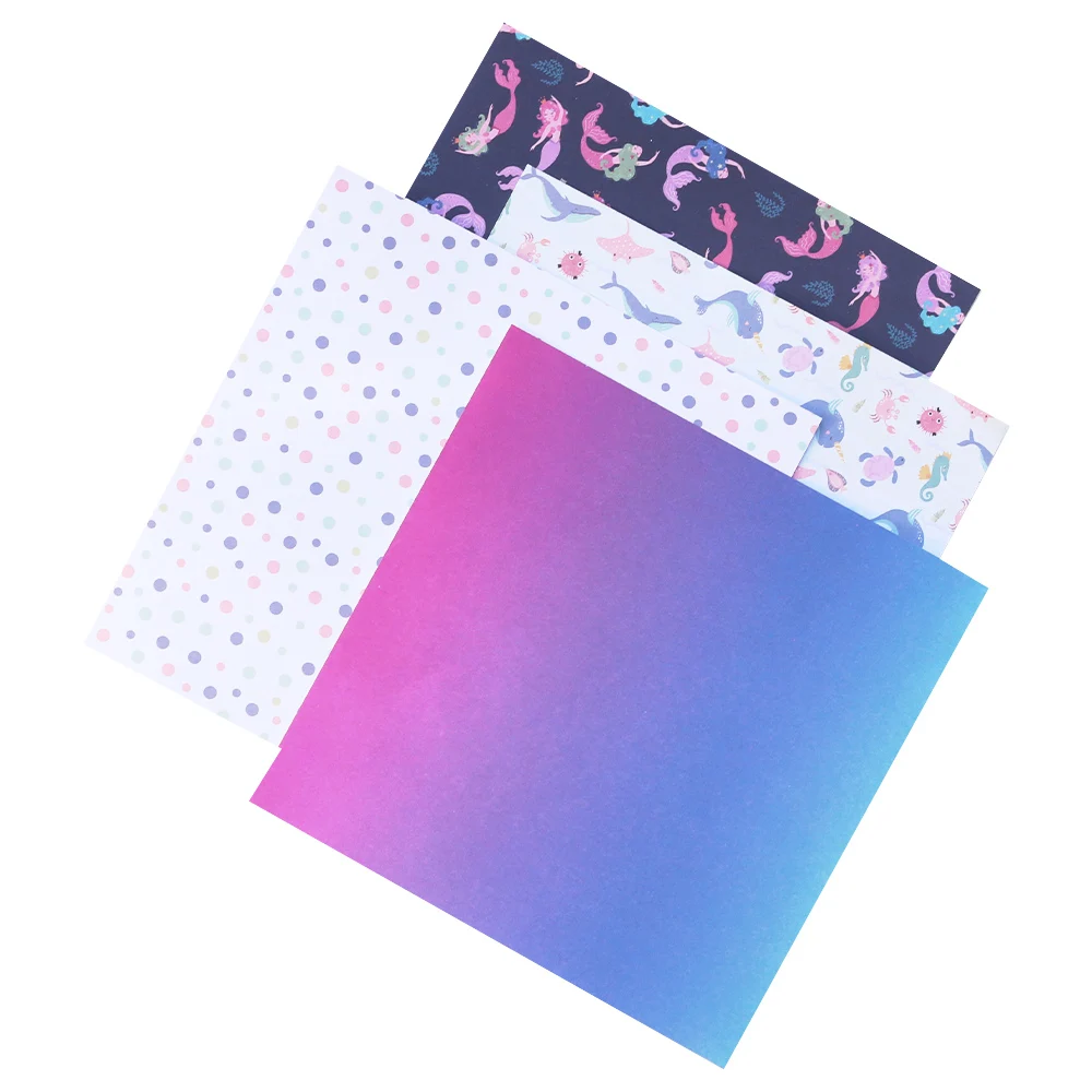 Creative Path Ozean Meer 6x6 Zoll Scrapbooking-Hintergrundpapier Wellen-Meerjungfrauen-Fisch-Muster Journaling-Dekorationspapier für Origami – Detail 9