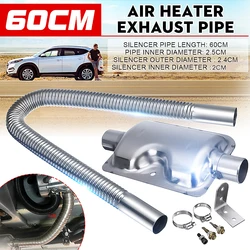 60cm Stainless Steel Exhaust Pipe W/Silencer For Car Parking Air Diesel Heater
