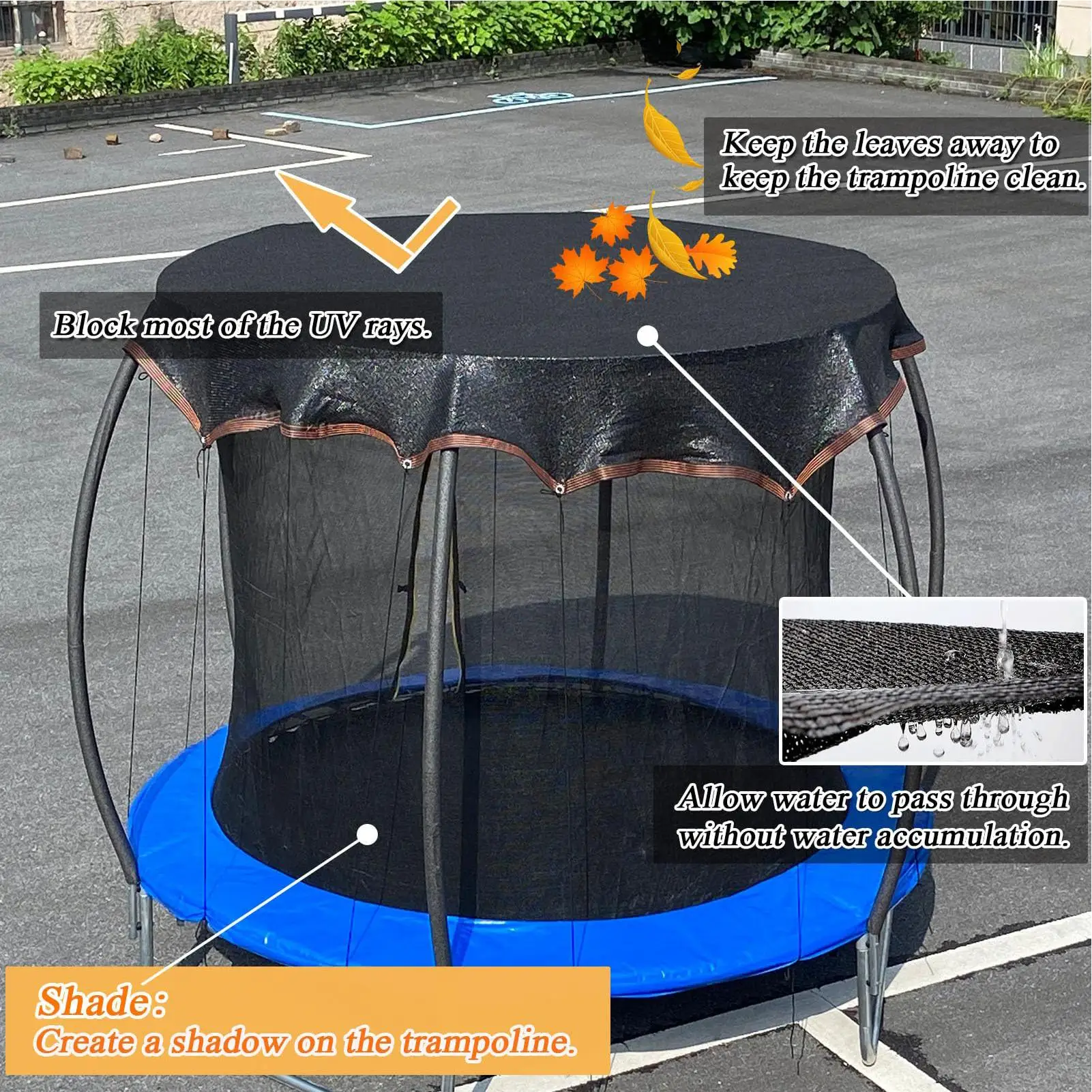 

Cover For Trampoline 11.5 Ft Sun Protection Protective Accessories 11.5 Ft Round Trampoline Outdoor Cover For Backyard Garden