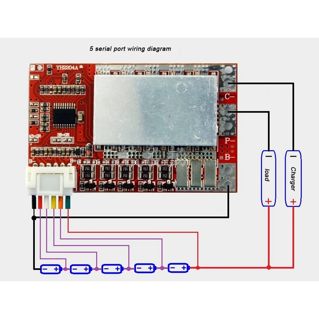 5S 50A BMS Board 3.7V Lithium Battery Protection Board with Balance