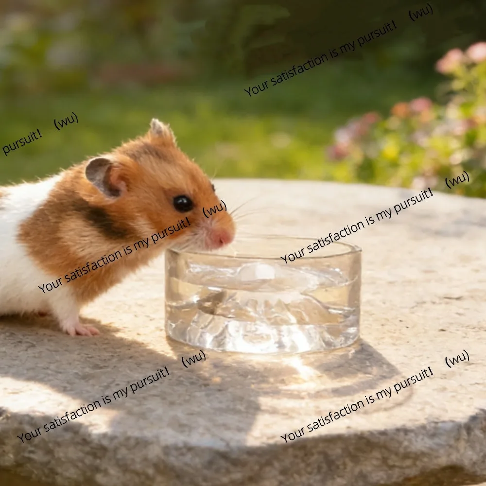 Yamagata raised transparent mini hamster food basin, anti-dumping, suitable for small pets