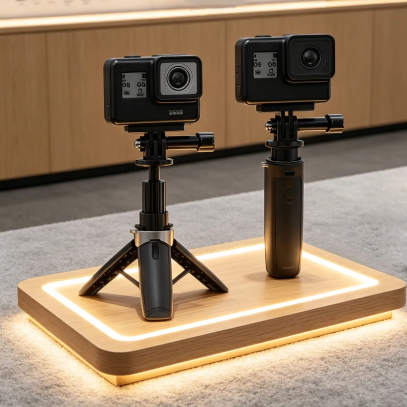 Mini Extendable Tripod Foldable Tripod Portable Monopod for Go Pro Hero 13 12 11 Black Session Osmo Action Camera Vlog Accessory