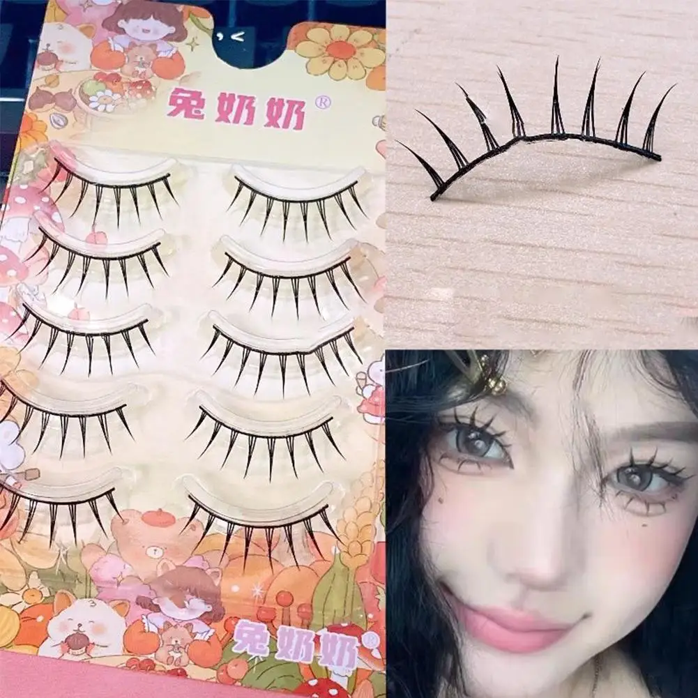 Sztuczne rzęsy w stylu koreańskim, naturalne, manga, anime, przedłużane rzęsy, przezroczysta, cienka taśma, rzęsy do cosplayu, narzędzie do makijażu.