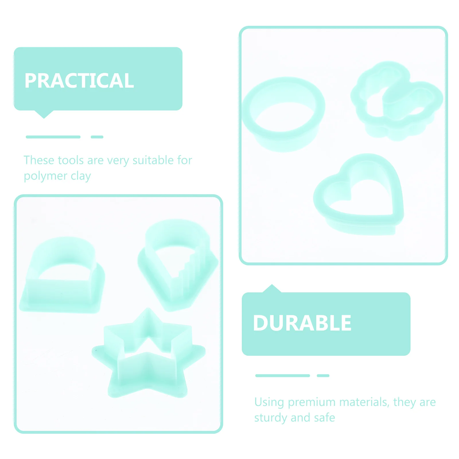 

1Set Plastic Clay Cutter Kit Polymer Cutters for Earrings Pendant Jewelry DIY Clay Craft Tools Mold Polymer Cutter for Earrings