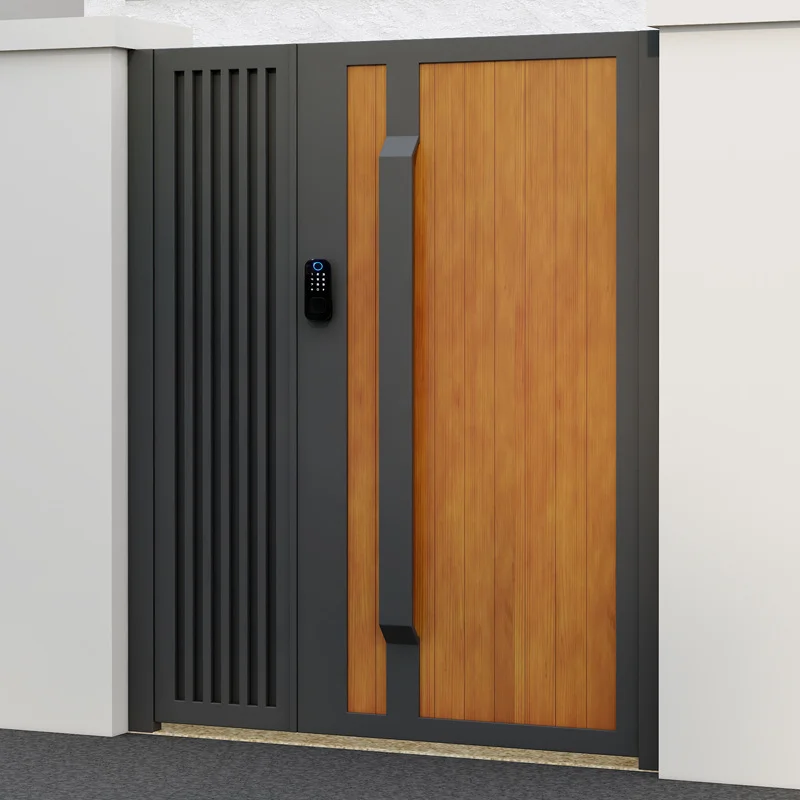 

&*Aluminum Alloy Folding Gate Powder Coating Entry Gates for Apartment Courtyard Mall Use Villa Folding Gate