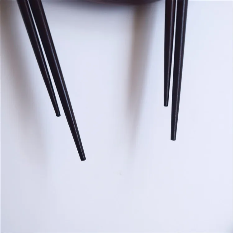 Household tableware black solid wood chopsticks hand-sliced household chopsticks Japanese-style tortoise shell wooden training