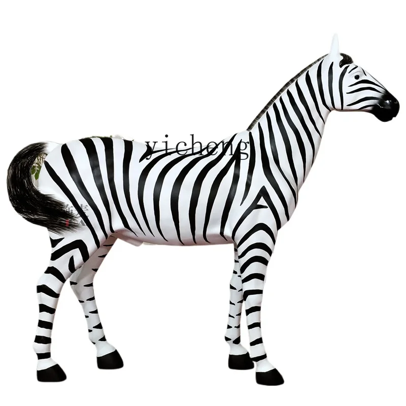 Xl Outdoor Courtyard Park Crafts Simulation Zebra Big Decorations Sculpture Floor-Standing Decorations Furnishings