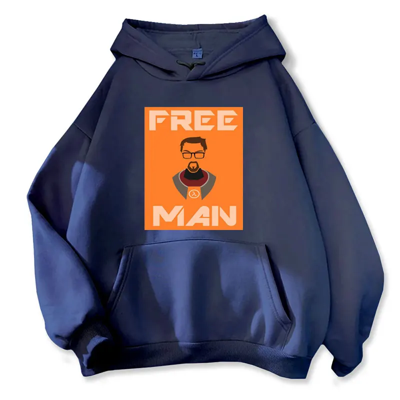 سويت شيرت Freeman Half Life Cry of Fear بغطاء للرأس كاجوال فضفاض للألعاب كلاسيكي عتيق بأكمام طويلة ملابس خريفية بلوفرات بغطاء للرأس