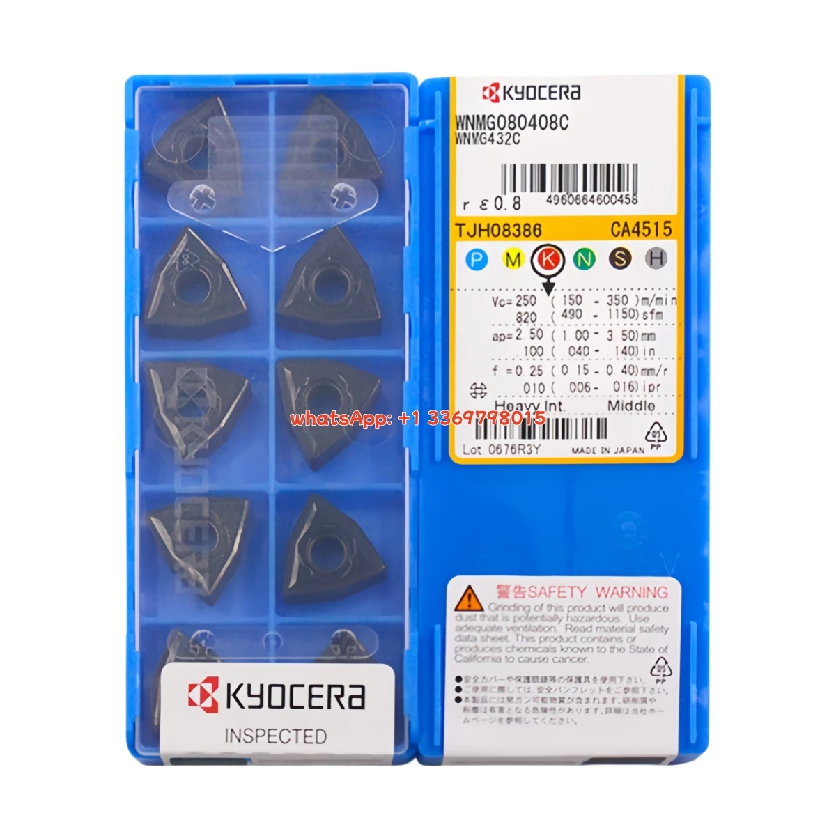

Original WNMG WNMG08 WNMG080408C WNMG080408 WNMG080404 WNMG080408CQ WNMG080404C CA4515 Turning Inserts