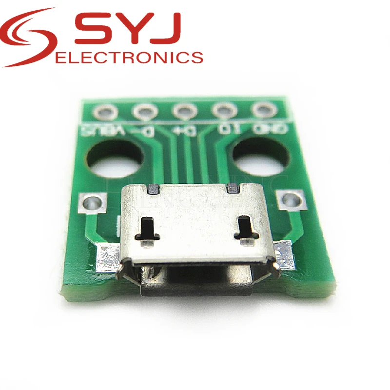 Plaque d'adaptation à prise droite, tête 600 soudée, micro USB vers DIP 600, siège type B Mike 5P Tecto, 10 pièces