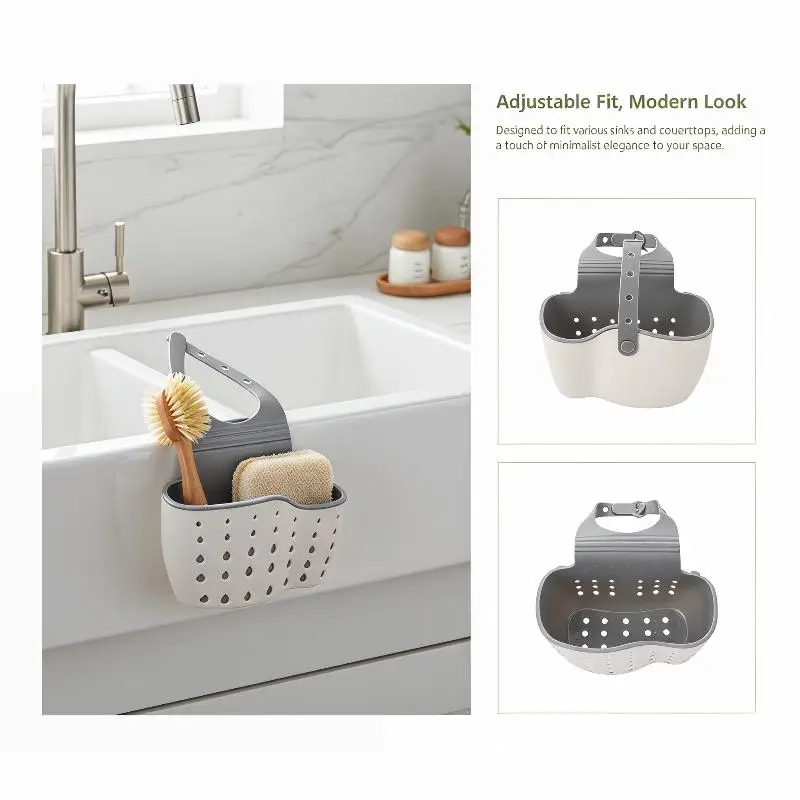 

Functional Sink Hanging Basket with Drainage Holes Best Choice for Kitchen Sponge and Cloth Storage