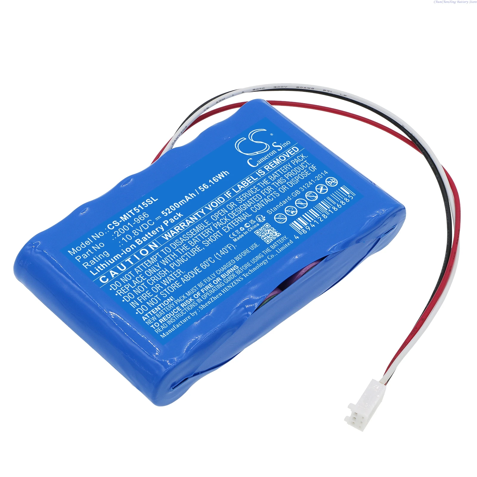 

Cameron Sino 10.8V 5200mAh CS-MIT515SL Battery 2001-966 for Megger MIT515 Insulation Resistance Tester, MIT525, MIT1025 +TOOL