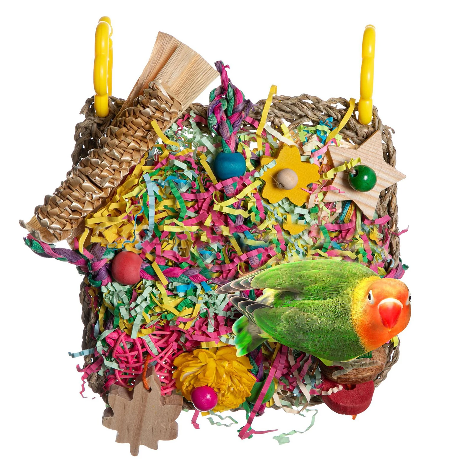 Zabawki do żucia dla papug Zabawka do żucia Puzzle Rattanowa kula Akcesoria do klatek dla ptaków Zabawki Doskonały prezent dla miłośników ptaków