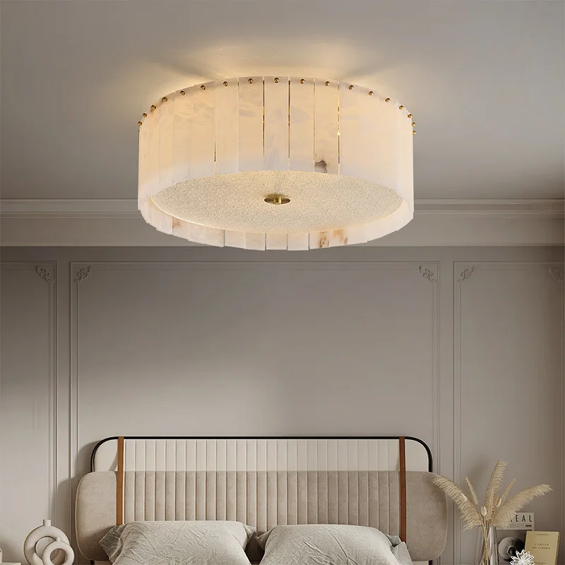 All-copper living room chandelier light luxury Spanish cross-border marble