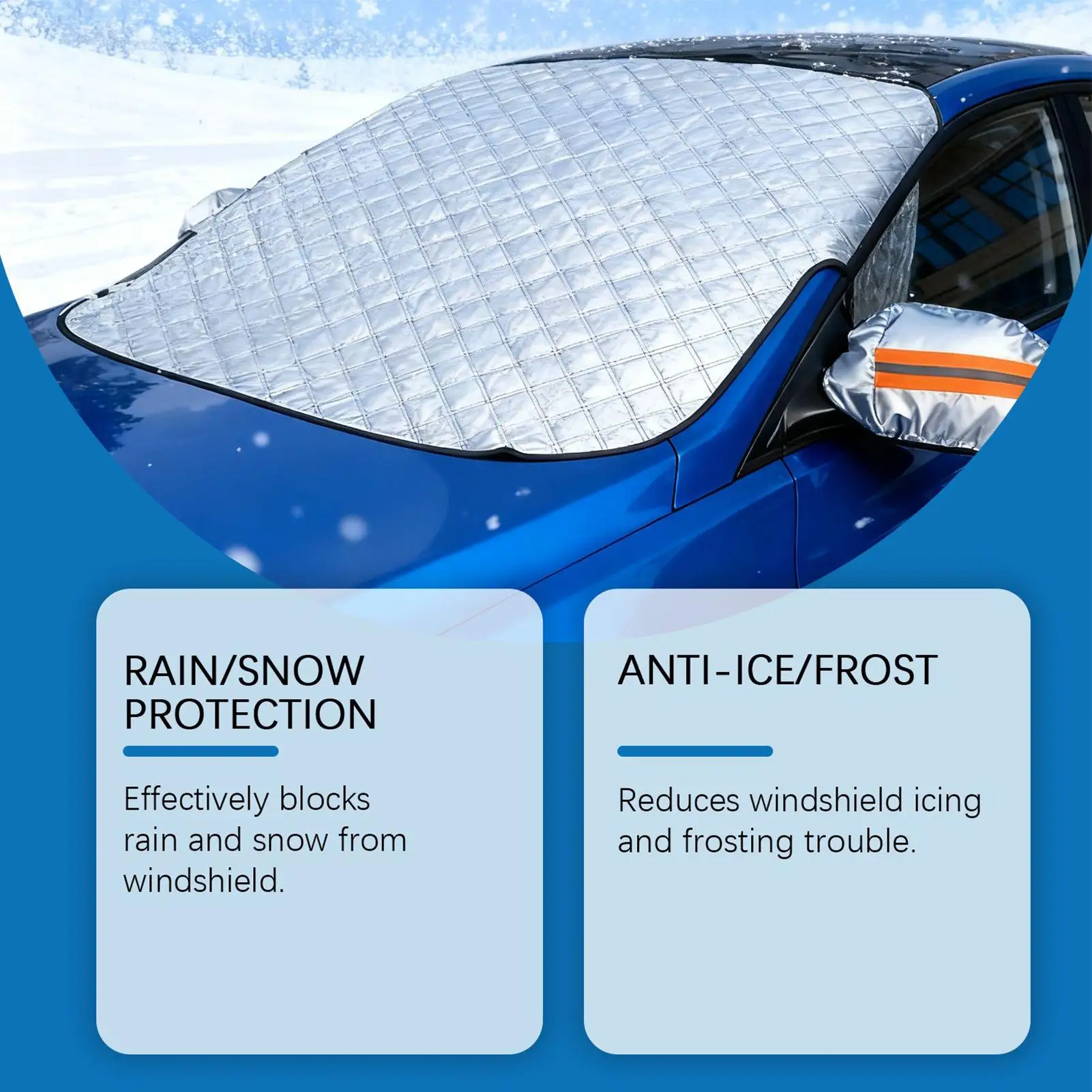 

Windshield Cover Waterproof Foldable Windproof Blanket Windshield Cover For Snow For Winter Frost Rain Sun Exterior Protection