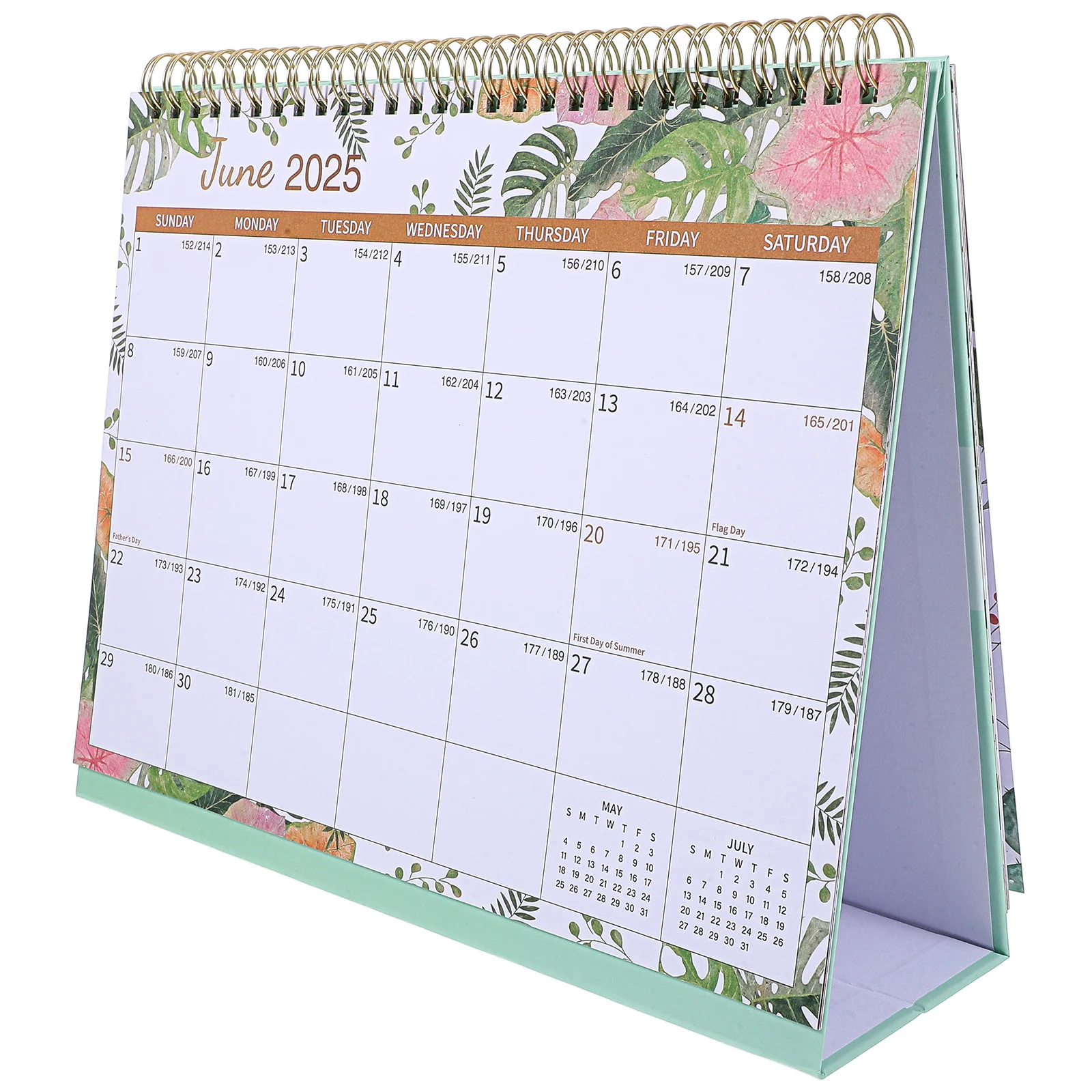 2025 Desk Calendar Wall Office Turn The Page Flip for Classroom Paper Cartoon Mini Standing