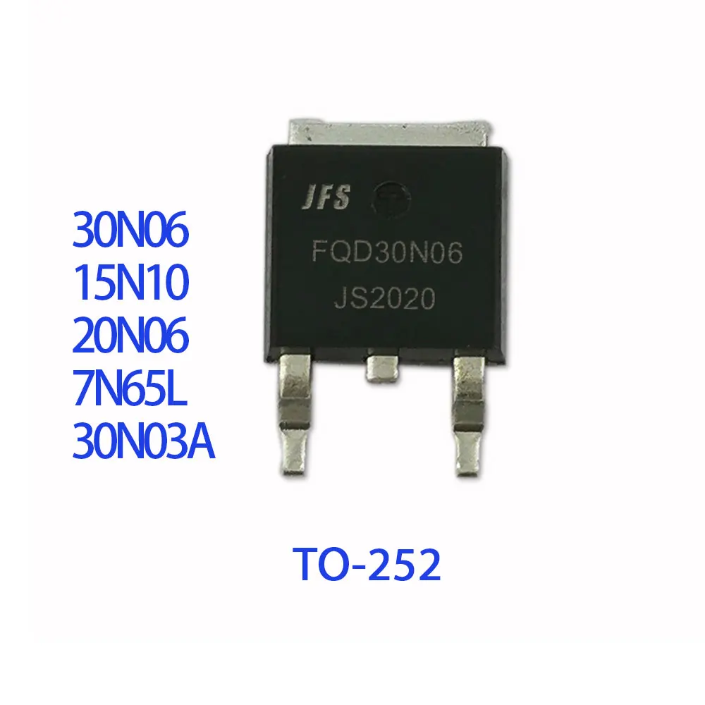10PCS 30N06 15N10 20N06 7N65L 30N03 IC Chip TO252