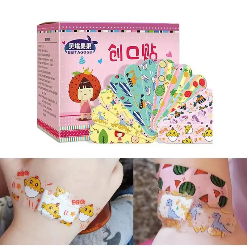 

40-200PCS Cute Cartoon Medical Patch Waterproof Wound Adhesive Bandages Dustproof Breathable First Band Aid Adhesive For Kids