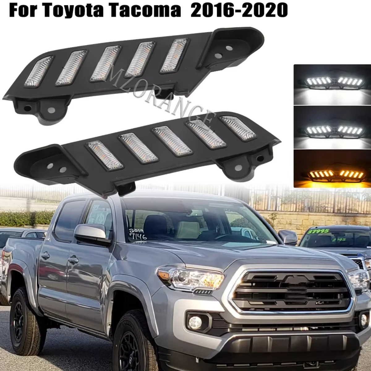 

Car DRL Light for Toyota Tacoma 2012 2013 2014 2015 2016 2017-2020 2021 2022 2023 Fog Lamp Front Bumper Daylight 12V
