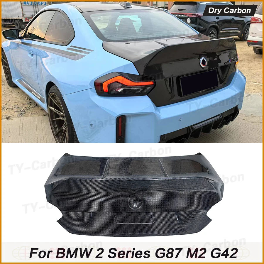 

Задний багажник из сухого углеродного волокна для BMW G87 M2 Coupe G42, 2-дверный, 2023+, запасные части для гонок, задняя крышка багажника, комплекты кузова
