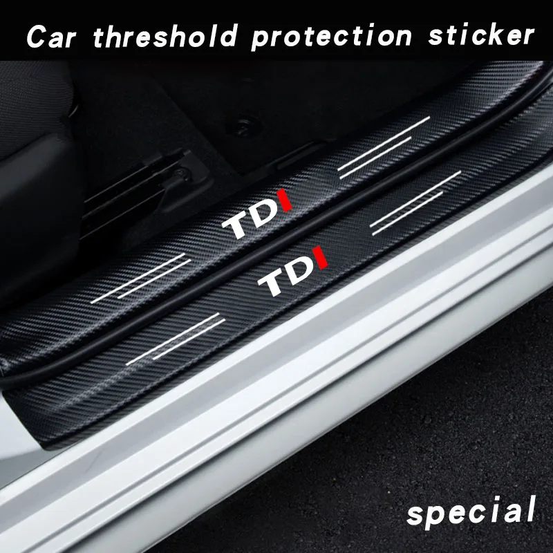CAR Trunk Bumper Guard Decal For Volkswagen VW TDI APR TSI Polo 5 6 Bora Jetta Passat B5 Golf 7 MK5 Beetle 3B tiguan be non-slip view 3