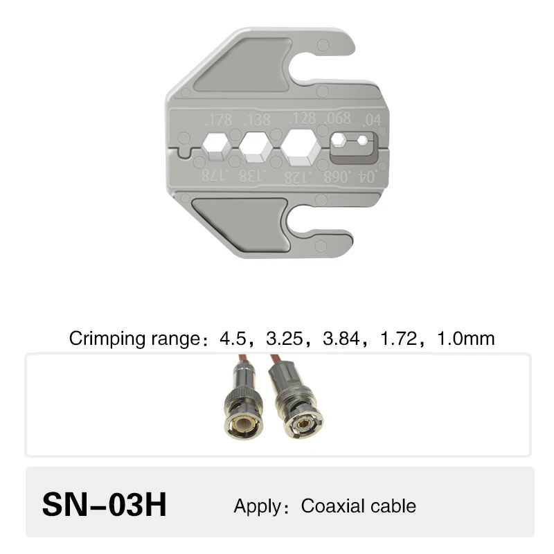 Crimpzange, Crimpbacken-Set, 4mm Schlitzbacken, SN-48BS/58B/02C/2546B/2549/06/X6/06WF/03H, zum Crimpen von Anschlussklemmen verwendet