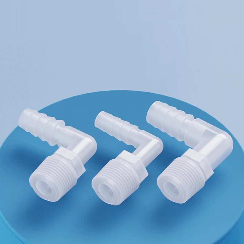 Kolanko gwintowane metryczne z kolcem, gwint M, rura męska 90 stopni °   Złączka 1/8 cala 1/4 cala 3/8 cala 1/2 cala 3/4 cala Plastikowa Złączka do Węża do Powietrza i Wody