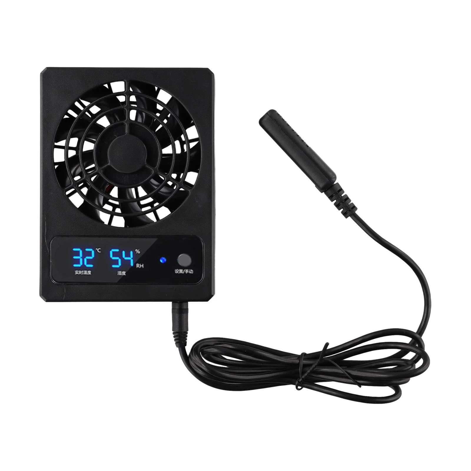 1pc Ventilation Fan For Reptile Enclosure Dehumidifier For Rainforest-Terrarium Home Pet Products Temperature Controlled Fan