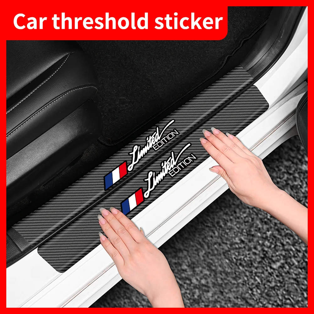

Limited Edition Carbon Fiber Car Door Threshold Sticker Auto Trunk Bumper Strip For DS DS4S DS5 5LS DS3 DS4 DS6 DS7 DS9 WILD