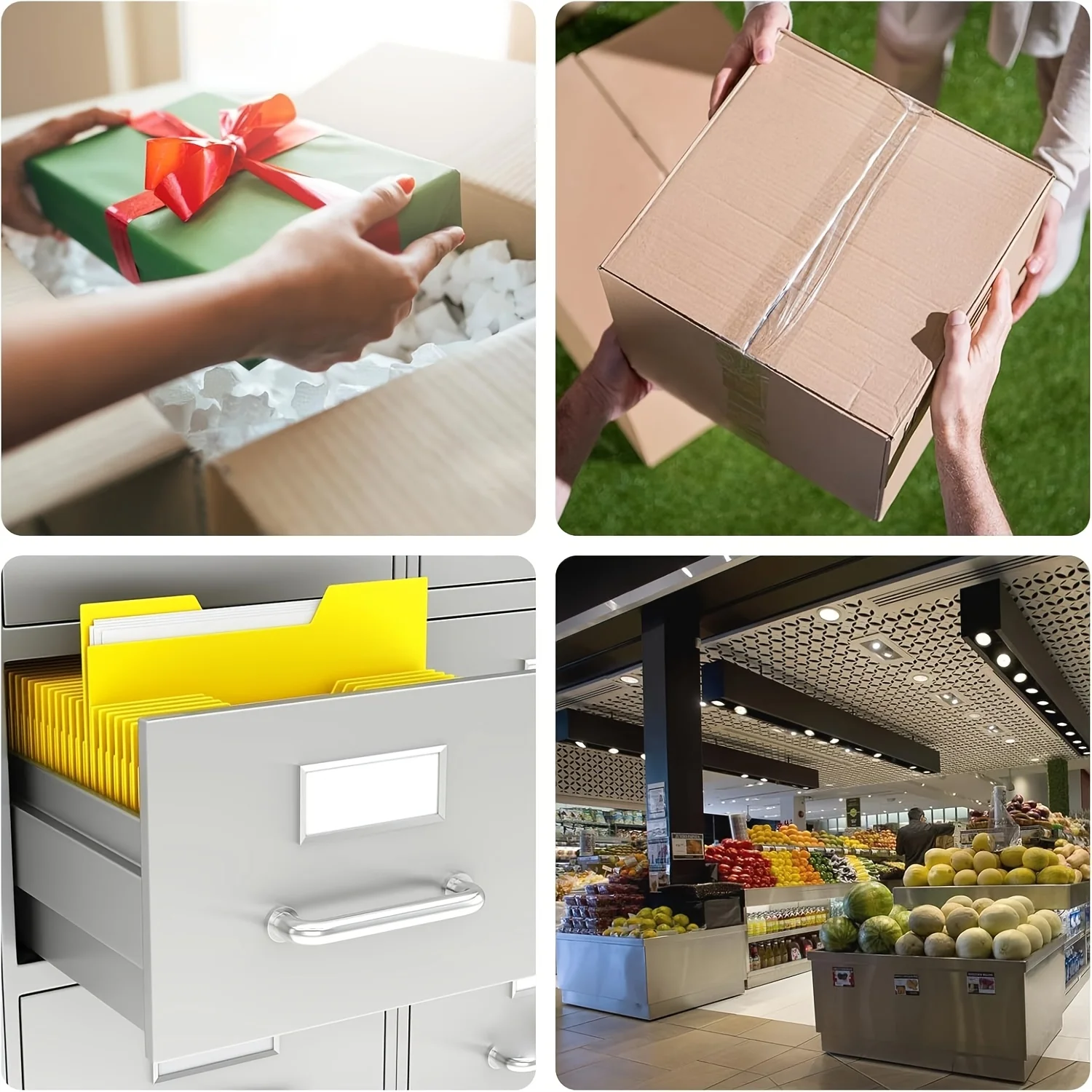 200 Buah, 500 Buah, 2000 Buah Stiker Label Warna Solid Label Perekat Diri Mudah Digunakan & Serbaguna, Cocok untuk Kantor dan Sekolah