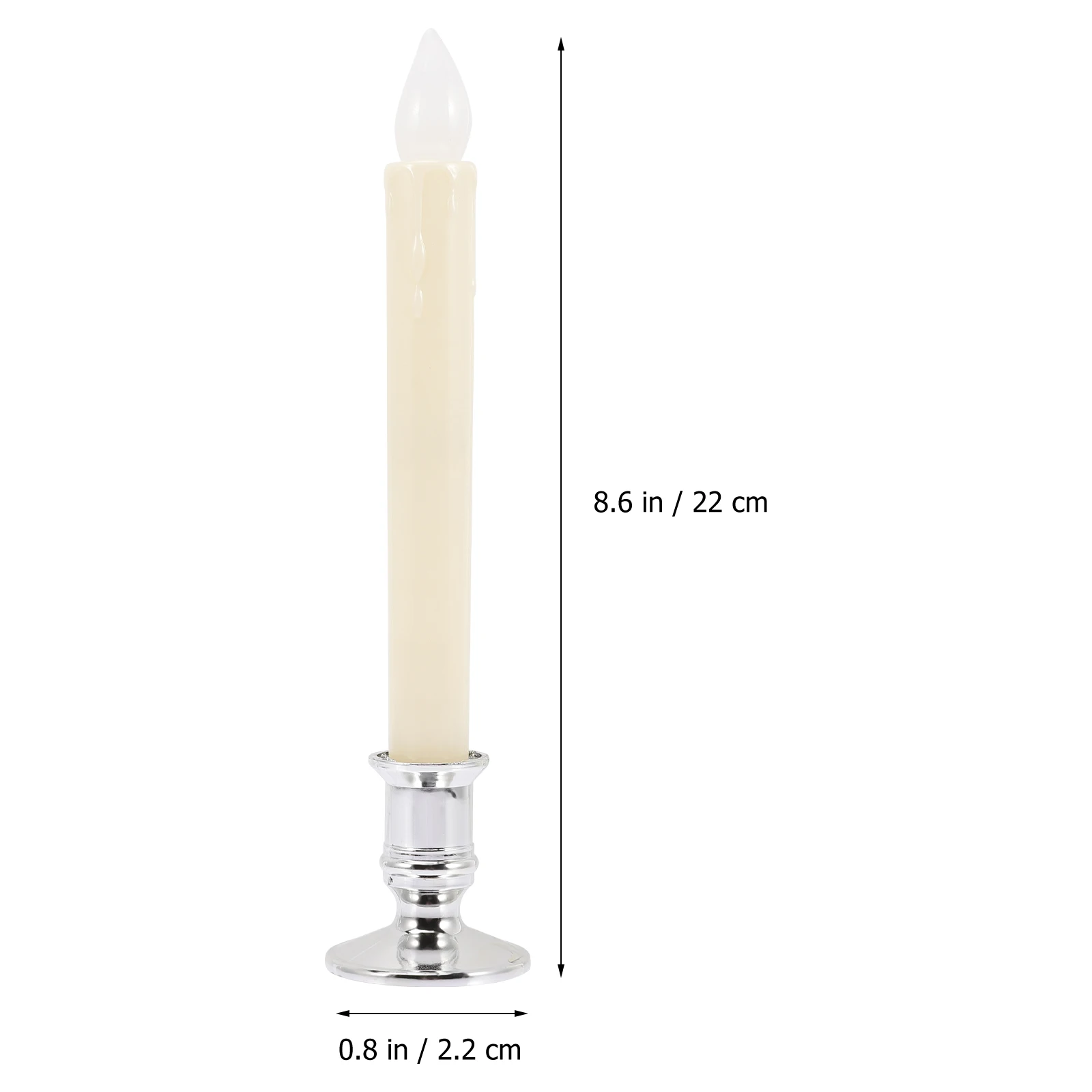 

6 Pcs Electronic Long Stick C les ABS Plastic Operated Flickering Flame LED Nightlight Decor Temple Birthday Wedding