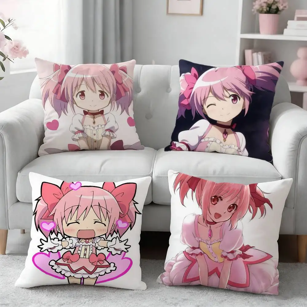 

P-Puella M-Magi Madoka M-Magica Pillow Case Pattern Printed Pillowcase For Living Room Sofa Cushion Cover