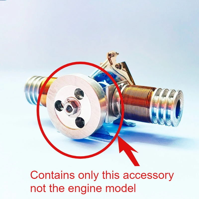 Modelo de motor de doble cilindro, cigüeñal, husillo de potencia Stirling, piezas mecánicas, piezas de motor de pistón