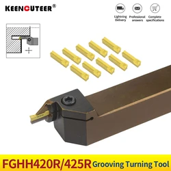 FGHH FGHH420/425R 30-35 48/60 75/100 End Face CNC Lathe Arbor Inner Hole Grooving Turning tool holder carbide insert FGD/FMM400R