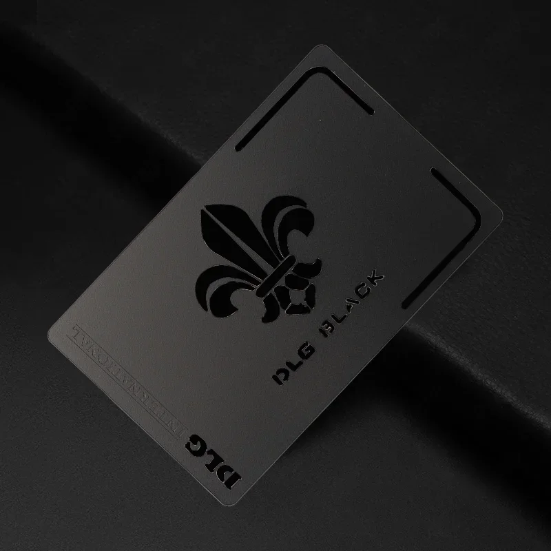 

Black Stainless Steel Engraved Metal Card DLG BLACK Metal Card
