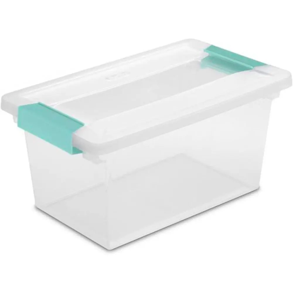 

11L x 6-5/8W x 5-3/8H Medium Clip Top Clear Storage Box