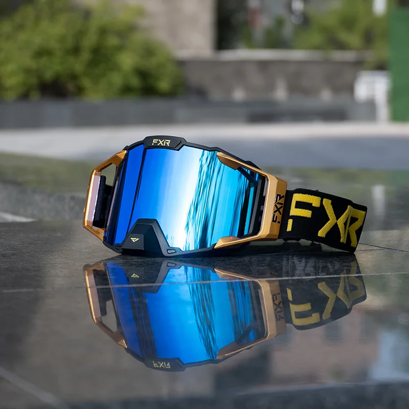 Neue FXR Motocross-Brille Motorrad-Sonnenbrille für Herren Winddicht Beschlagfrei Schutzbrille für Skifahren Radfahren Rennfahren MTB ATV Offroad-Brille
