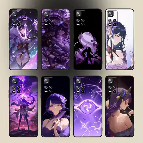 Genshin Impact Raiden Shogun Phone Case For Samsung Galaxy A20,A21s,A22,A31,A32,A52,A53,A72,73,A80,A91 Soft Black Cover