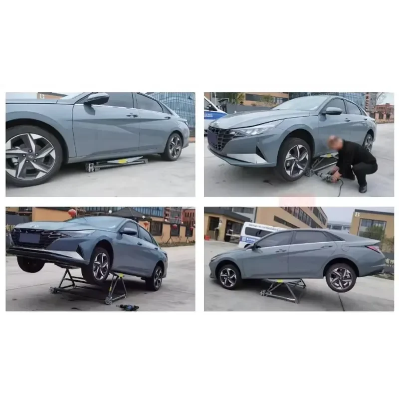 1.5T Black Hydraulic Car Lift Jack Stand Chassis Maintenance Repair Equipment Auto Garage Floor Lifting Tool For Vehicle