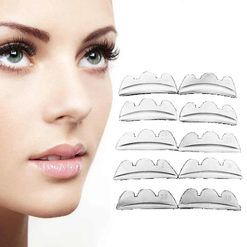 Soft Silicone Eyelash Perm Pads, 3D Lash Lifting, Aplicador Curler, Perming Rods, Escudo Maquiagem Ferramentas, Acessórios do salão, 5Pairs