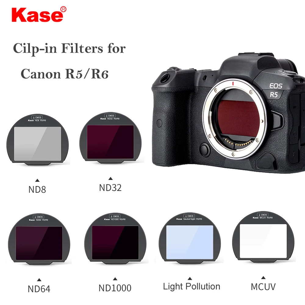 Kase Clip-in Camera CMOS Filter for Canon R5 R6 R3 R5C (MCUV / Neutral Density ND / Neutral Night Light Pollution Filter)