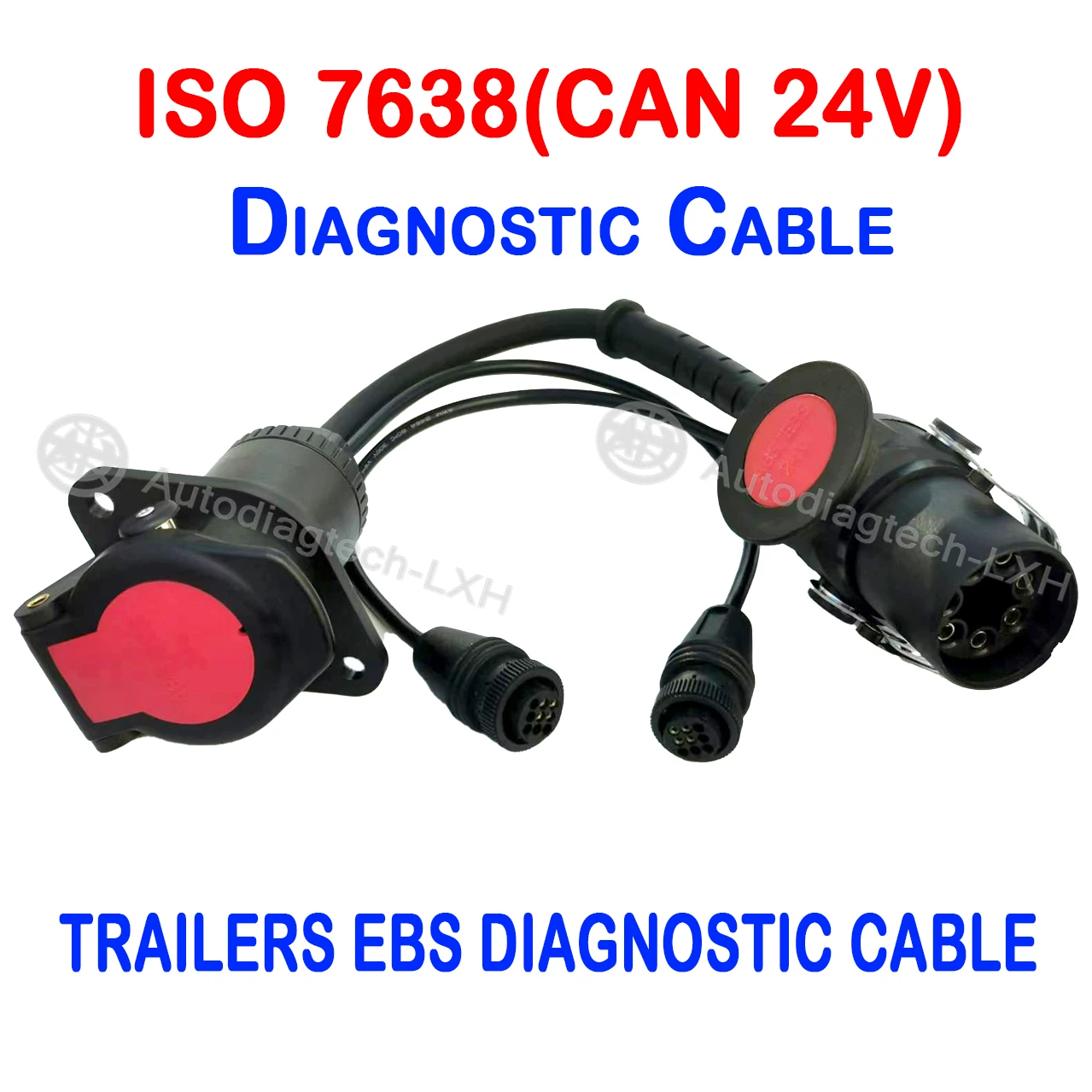 ل مقطورة ISO 7638 كابل شاحنة الثقيلة 7pin 9pin موصل التشخيص ل WDI ل WABCO CAN 24 فولت EBS/ABS محول التشخيص #2