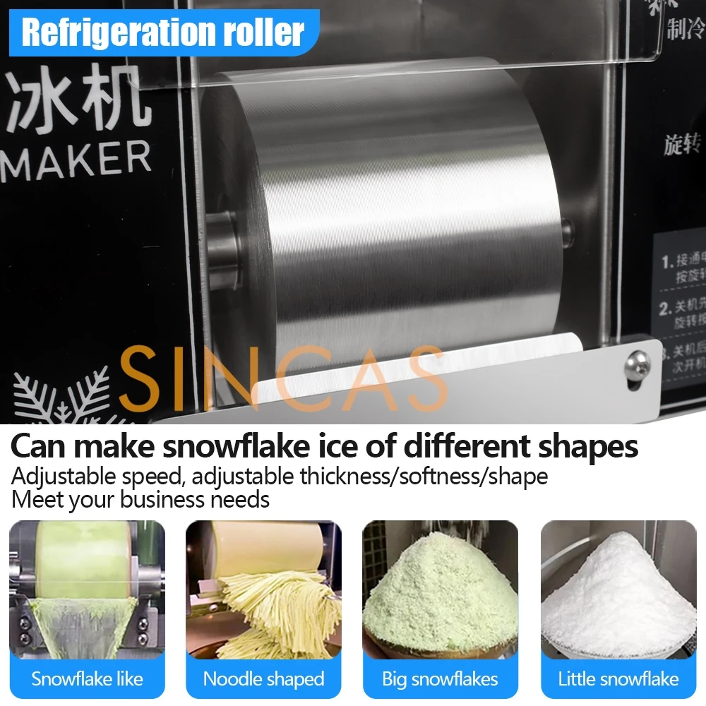 Snow Ice Cream Machine Snow Ice Shaver Machine Europen Snow Flake Ice Machine Korea Bingsu Machine Snowflake Ice Shaving Device