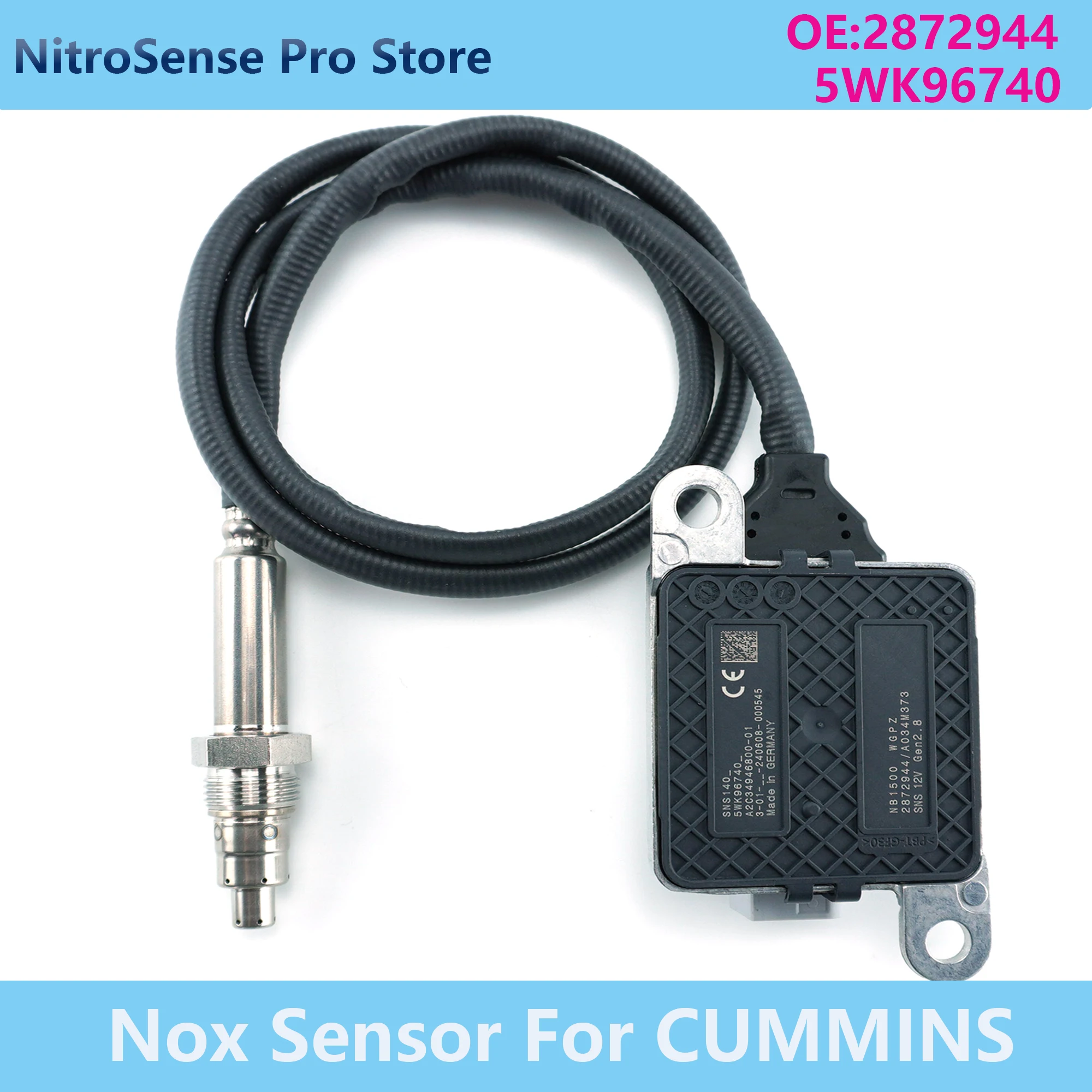 

2872944 5WK9 6740 New Nitrogen Oxide Sensor 5WK96740 12V For Cummins Nox Sensor