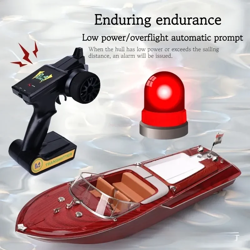 Retro Remote Control Boat Speed Boat High-horsepower Electric Yacht Cruise Model Racing Boat Boy Water Classic Retro Toy Boat